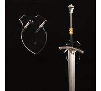 HHUXIUE Vertical de acrílico transparente para espada, expositor mural invisible para 1 espada, katana o hacha exhibidor para sable samurái, decoración medieval (Transparente, 1 juego)