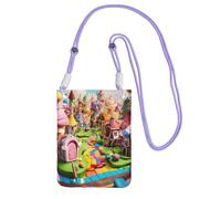 Hhwwtye Candy Land 2 - Bolso bandolera universal para teléfono celular, para deportes al aire libre, fundas de transporte para teléfono móvil, color morado