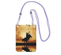 Hhwwtye Cool Bull Riding - Bolso bandolera universal para teléfono celular, para deportes al aire libre, fundas de transporte para teléfono móvil, Purple, Talla única
