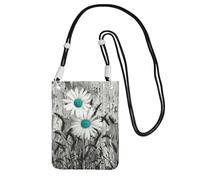Hhwwtye Daisy Flowers1 - Bolso cruzado universal para teléfono celular, para deportes al aire libre, fundas de transporte para teléfono móvil, Black, Talla única