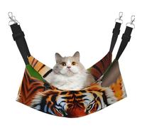 Hhwwtye Hamaca de cama para gatos con diseño de rayas de tigre, cama independiente para gatos para interiores y exteriores, fácil de montar