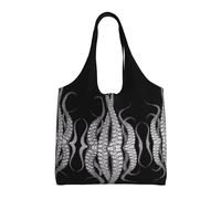 hhxvcv Bolsas grandes de lona con estampado étnico de mapa africano, bolsas de compras y comestibles reutilizables para viajes, playa, vida diaria, Tentáculos de pulpo, Talla única