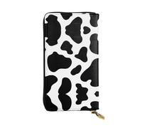 hhxvcv Bonita cartera de cuero con estampado de gallinas - Elegante tarjetero plegable largo con bolsillo para monedas, cartera ligera, Punto de vaca, Talla única