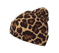 hhxvcv Bonito gorro de punto con estampado de dinosaurio, gorro de invierno - Moda para viajes al aire libre y uso casual - Gorros unisex a granel, Leopardo guepardo fresco, Talla única