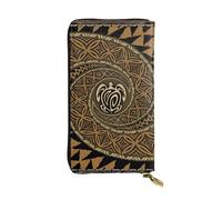 hhxvcv Cartera de cuero con estampado de helado, elegante tarjetero plegable largo con bolsillo para monedas, cartera ligera, Tapa hawaiana Honu Turtle, Talla única