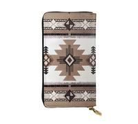 hhxvcv Green Leaf - Cartera de piel con estampado de mariposas coloridas, elegante tarjetero plegable largo con bolsillo para monedas, cartera ligera, Aborígenes, Talla única