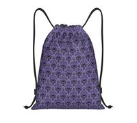 hhxvcv Mochila ligera con estampado de mansión embrujada con cordón, Black, M, Clásico