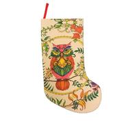 hhxvcv Owl Beliefs - Calcetines de Navidad con estampado de búhos, decoración festiva para colgar en la chimenea, árbol de Navidad, hogar y fiesta