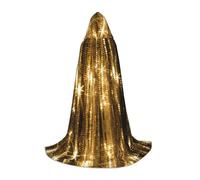 hhxvcv S Capa con capucha de Halloween - Estampado de lentejuelas doradas y brillantes, cómodo disfraz de fiesta de máscaras para Navidad, carnaval