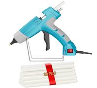 HHYSSG Pistola de pegamento termofusible 100 W, 30 varillas de pegamento 15 cm, dispositivo de ajuste, calentamiento rápido para bricolaje (Estándar, L)
