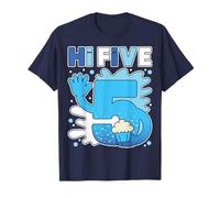 Hi 5 Five Crew - Fiesta Familiar a Juego, Color Azul Camiseta
