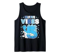 Hi 5 Five Vibes - Huella de Mano para Fiesta Familiar a Juego Camiseta sin Mangas