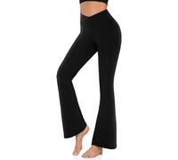 Hi Clasmix Pantalones de Yoga con Corte de Bota para Mujer, Leggings Acampanados con Control de Abdomen, Cintura Alta, Cruzados, Parte Inferior Acampanada, Vestido de Jazz, Pantalones de béisbol
