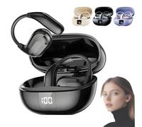 Hi-Fi Sports Bluetooth 5.4 Ear-Hook Headphones with Noise Cancelling & Ai Translation, Led Power Display & Long Battery Life, Stable for Workout/Running/Gaming (Black)