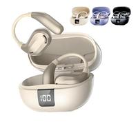 Hi-Fi Sports Bluetooth 5.4 Ear-Hook Headphones with Noise Cancelling & Ai Translation, Led Power Display & Long Battery Life, Stable for Workout/Running/Gaming (Skin)