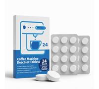 HI FINE CARE Pastillas descalcificadoras para máquina de café, 24 unidades, ajuste universal para Keurig Nespresso Breville DeLonghi Ninja - Limpieza profunda de acción rápida a base de plantas