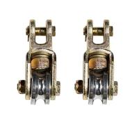 HI-GEAR Bloque de polea de cuerda de alambre de 3 toneladas de gancho giratorio de alzamiento de ojo gancho de arrebatar polea de bloque anodizado sin gancho, paquete de 2