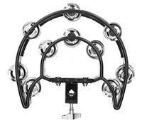 Hi Hat Pandereta, Campana de Doble Jingles de Metal, Juego de Batería Multifuncional, Sonajero, Campana Suelta para Iglesia, Fiesta KTV para Instrumento Educativo Musical Instrumentos de percu