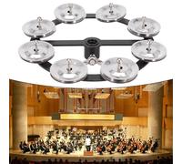 Hi Hat Pandereta con campanas de acero, instrumento de percusión portátil