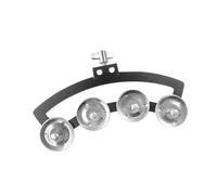 Hi Hat Pandereta con soporte de tuerca para entusiastas del tambor y la percusión, 17 x 10 x 2 cm