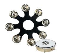 Hi-Hat - Tambor de pandereta de metal, juego de platillos de acero inoxidable montables, accesorios profesionales a prueba de óxido, suministros de batería multifuncionales para varias músicas