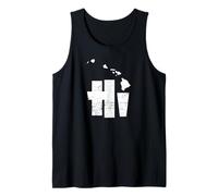 HI Hawái Mapa Islas Hawaianas Aloha Maui Kauai Oahu Camiseta sin Mangas