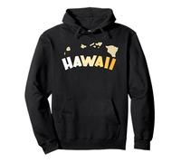 HI Hawái Mapa Islas Hawaianas Aloha Maui Kauai Oahu Sudadera con Capucha