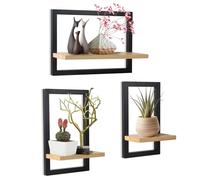 hi-Home Juego de 3 estantes flotantes para Pared, estantes Colgantes para Almacenamiento de Pared, decoración de estantes Cuadrados de Pared, estantes montados en la Pared para baño, Sala de Estar