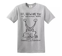 Hi How are You Daniel Johnston - Camiseta para hombre, Camiseta deportiva gris, L
