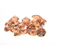 Hi International Aa - Piedra suelta de circonita cúbica marrón miel de corte brillante redondo de 8 mm a 15 mm. Circonita cúbica champán, diamante de champán sintético. Circonita -B0CNWHTQMRNAMZ