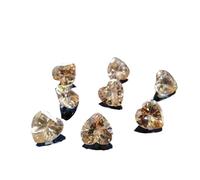 Hi International - Circonita cúbica de 3 mm a 8 mm de grado Aaa con forma de corazón, color champán, diamante sintético transparente, suministros de piedra suelta para hacer joyas, B0CXMCZVMRNAMZ