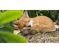 Hi-Line Gift Ltd RUNADI Estatua durmiendo de Cachorro Zorro