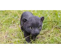 Hi- Line Gift RUNADI Panther Cub Estatua Negra 87696-B