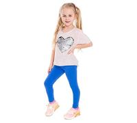 hi!mom FF1CH - Leggings para niñas - Cálidos y Gruesos - Algodón - Azul Real - Talla 9-10 años