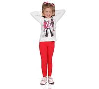 hi!mom FF1CH - Leggings para niñas - Cálidos y Gruesos - Algodón - Rojo - Talla 9-10 años