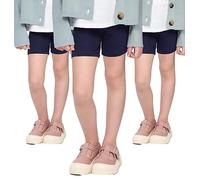 hi!mom Leggings cortos de algodón para niñas, pantalones cortos de 1/2 longitud para uniforme escolar, por encima de la rodilla, para bebés, niños, pantalones cortos elásticos y suaves, 2-13 años,