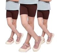 hi!mom Leggings cortos de algodón para niñas, pantalones cortos de 1/2 longitud para uniforme escolar, por encima de la rodilla, para bebés, niños, pantalones cortos elásticos y suaves, 2-13 años,