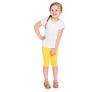 hi!mom - Leggings Pirata Infantiles - Algodón - Colores Lisos - Tallas 2-13 años - Amarillo - 1-2 años