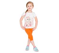 hi!mom - Leggings Pirata Infantiles - Algodón - Colores Lisos - Tallas 2-13 años - Naranja - 6-7 años
