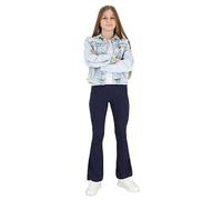 hi!mom Pantalones Campana para Niños Leggings Casual de Algodón para Danza y Yoga Leggings Avellanados con Cintura Elástica y Amplia para Niñas Pantalones Campana para Niños Tallas 6-13 Años, navy, 9