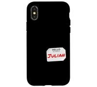 Hi My Name Is Julian Lazy - Disfraz de Bricolaje para Fiestas Carcasa para iPhone X/XS