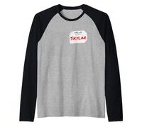 Hi My Name Is Skylar Lazy DIY Costume para Fiestas Camiseta Manga Raglan