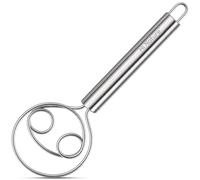 HI NATURE™ Batidor danés de acero inoxidable - Mezclador de masa sin costuras y batidor para masa de pan, masa madre y pasteles - Batidor danés apto para lavavajillas (Danish Whisk)