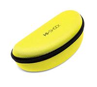 Hi-SHOCK Funda para gafas Hi-Case | Funda rígida con correa y cremallera y paño de microfibra [resistente, impermeable, grande, amarillo, 17,5 cm x 7,5 cm x 5,5 cm), amarillo, Talla única
