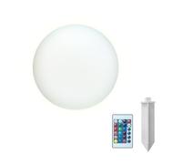 Hi-SHOCK LED lámpara solar para exterior, luz solar globo | luz solar para suelo, tecnología solar, luz exterior inalámbrica con RGB, IP54 | Ø 30 cm | con mando a distancia | función memoria