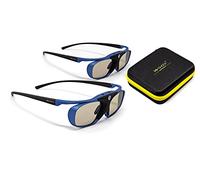 Hi-Shock RF/BT Pro Deep Heaven & Dualcase | Gafas 3D activas para televisores 3D de Samsung, Sony, Panasonic | Compatible con SSG-3570 CR / AN3DG35 / TY-ER3D5ME [120 Hz | Recargable]