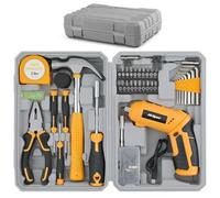 Hi-Spec 42 piezas 4V USB Destornillador eléctrico y juego de herramientas para el hogar conjunto con destornillador inalámbrico y herramientas manuales organizadas en una caja compacta