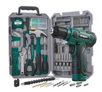 Hi-Spec Kit de Herramientas con Atornillador 8V Recargable, Verde