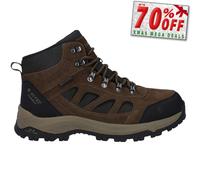 Hi-Tec Bandera Expedition Hombre Exterior Cuero Senderismo Mid Botas Ancho Café