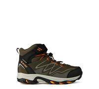 HI-TEC Blackout Mid WP JR, Zapatillas para Caminar, Caqui, Negro y Naranja, 28 EU